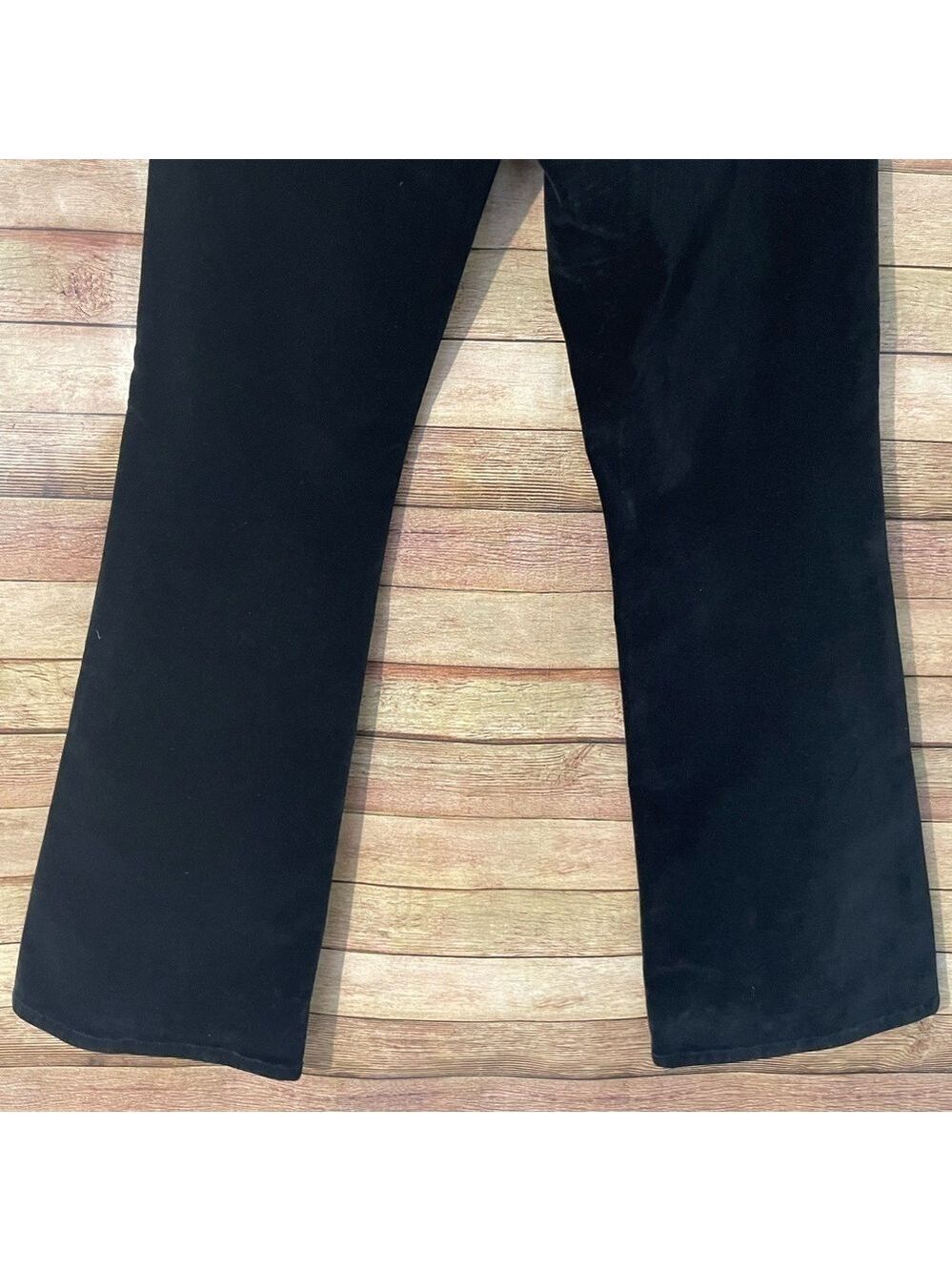 Gap Stretch Women's Flare High Rise Black Velvet Pants Casual Size: 6 - Picture 6 of 7